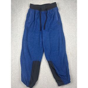 Free People Pants Womens S Blue Cuddle Up Cozy Joggers Sweatpants‎ Fuzzy NWOT